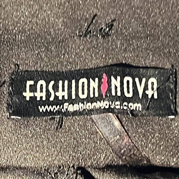 Fashion Nova Women's Pants 2X Black Wide Legs Waist Tie - Picture 7 of 11